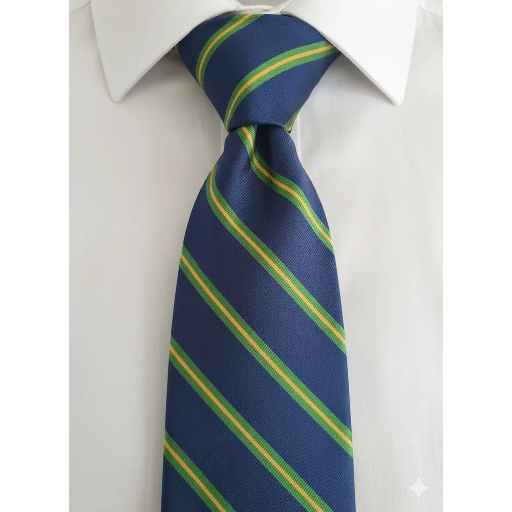 Abercrombie & Fitch blue green striped silk tie - 59.5